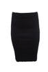 Women's Vince Ribbed-Knit Midi Skirt in Navy Blue Cotton