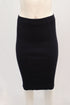 Women's Vince Ribbed-Knit Midi Skirt in Navy Blue Cotton