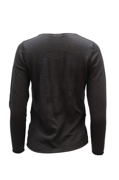 Women's Zadig & Voltaire Skull Sweater In Black Merino Wool