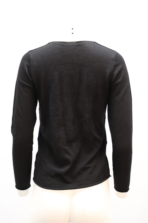 Women's Zadig & Voltaire Skull Sweater In Black Merino Wool