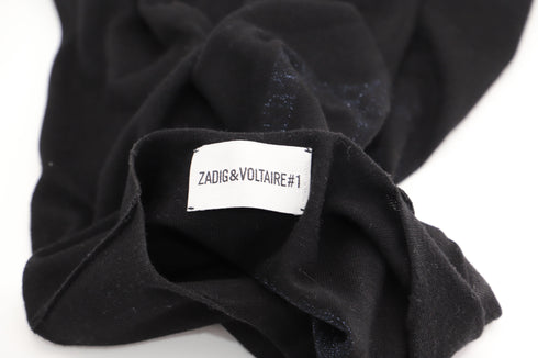 Women's Zadig & Voltaire Skull Sweater In Black Merino Wool