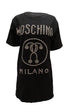 Women's Moschino Studded Shirt Dress in Black Viscose