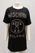 Women's Moschino Studded Shirt Dress in Black Viscose