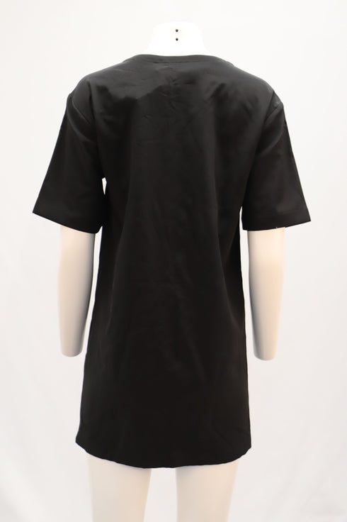 Women's Moschino Studded Shirt Dress in Black Viscose