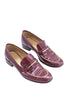 Women's Salvatore Ferragamo Loafers with Gold Accent in Burgundy Leather