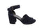 Women's Stuart Weitzman Soho Gal Block Sandals in Navy Blue Suede