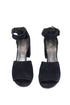 Women's Stuart Weitzman Soho Gal Block Sandals in Navy Blue Suede