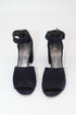 Women's Stuart Weitzman Soho Gal Block Sandals in Navy Blue Suede