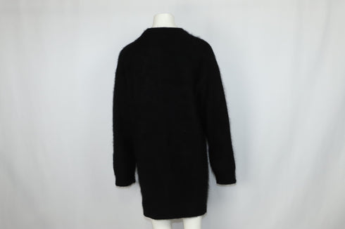 Women's Alexander Wang Tender Embroidered Sweater Dress in Black Wool