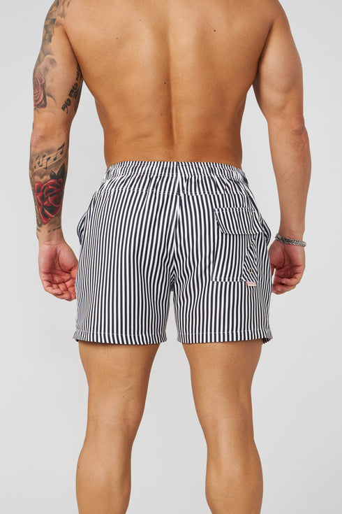 1056 - Striped Swim Shorts