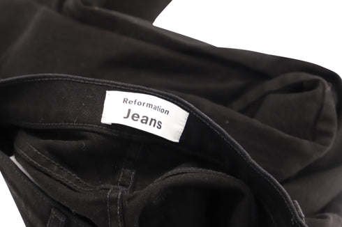 Women's Reformation Liza High Rise Straight leg Jeans in Black Denim