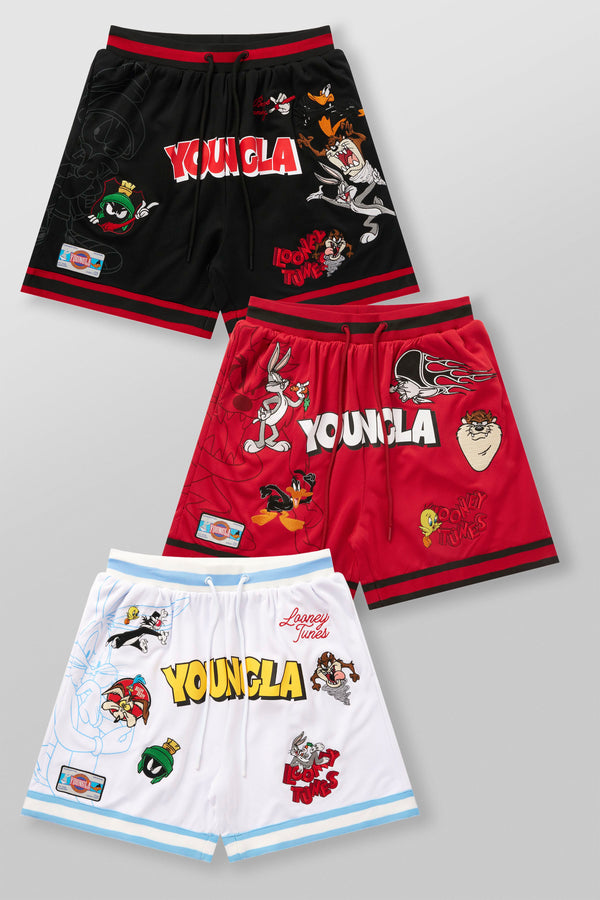 1071 - Looney Tunes Embroidered Patch Shorts