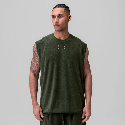 1092. Towel Terry Cutoff - Olive