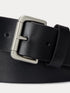 RALPH LAUREN Leather Roller-Buckle Belt Black