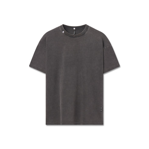 1102. Distressed Relaxed Tee - Black