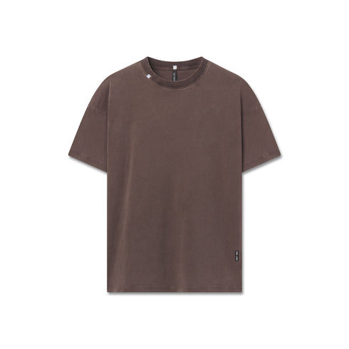 1102. Distressed Relaxed Tee - Dark Earth