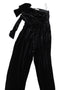 Women's Ulla Johnson Tess One Shoulder Jumpsuit in Black Velvet