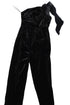 Women's Ulla Johnson Tess One Shoulder Jumpsuit in Black Velvet