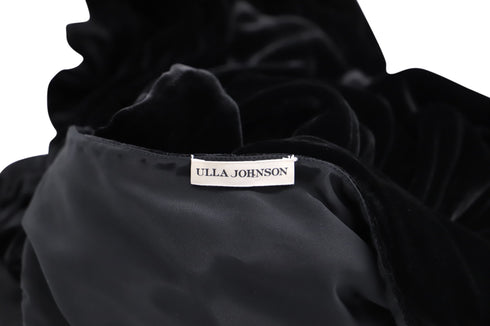 Women's Ulla Johnson Tess One Shoulder Jumpsuit in Black Velvet