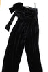 Women's Ulla Johnson Tess One Shoulder Jumpsuit in Black Velvet