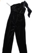 Women's Ulla Johnson Tess One Shoulder Jumpsuit in Black Velvet