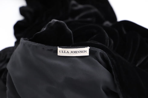 Women's Ulla Johnson Tess One Shoulder Jumpsuit in Black Velvet