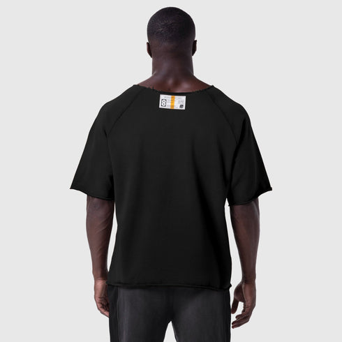 1114. Vintage Raw Hem Pump Cover - Black