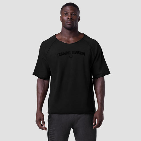 1114. Vintage Raw Hem Pump Cover - Black