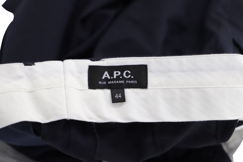 Men's A.P.C Rue Madame Paris Trousers in Blue Wool