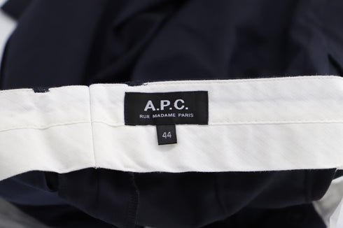 Men's A.P.C Rue Madame Paris Trousers in Blue Wool
