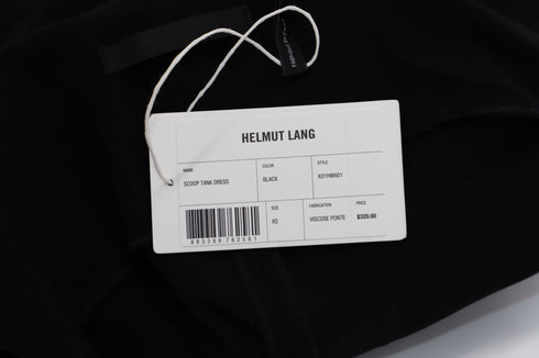 Women's Helmut Lang Scoop-Neck Tank Dress in Black Viscose