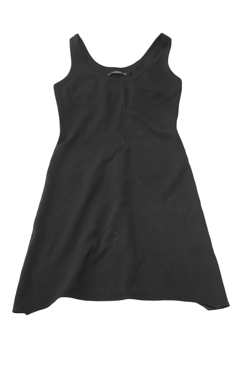 Women's Helmut Lang Scoop-Neck Tank Dress in Black Viscose
