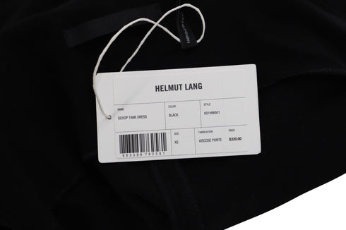 Women's Helmut Lang Scoop-Neck Tank Dress in Black Viscose