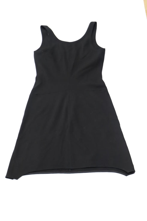 Women's Helmut Lang Scoop-Neck Tank Dress in Black Viscose
