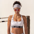 W083. LYCRA® ADAPTIV Racerback Sports Bra - Sedona Snow Camo