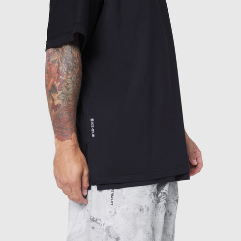 1186. SUPIMA® Ice-Skin™ Reversible Tee - Black/Black