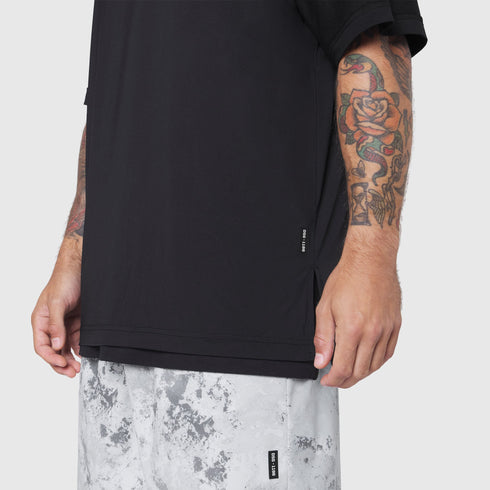 1186. SUPIMA® Ice-Skin™ Reversible Tee - Black/Black