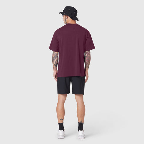 1186. SUPIMA® Ice-Skin™ Reversible Tee - Merlot/Black