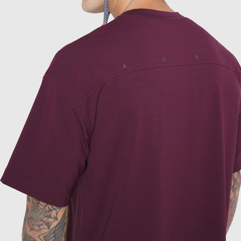 1186. SUPIMA® Ice-Skin™ Reversible Tee - Merlot/Black