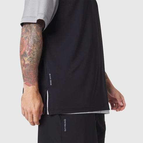 1186. SUPIMA® Ice-Skin™ Reversible Tee - Slate Grey/Black