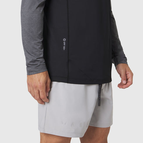 1190. AEROSILVER® UPF50+ Run Long Sleeve - Black