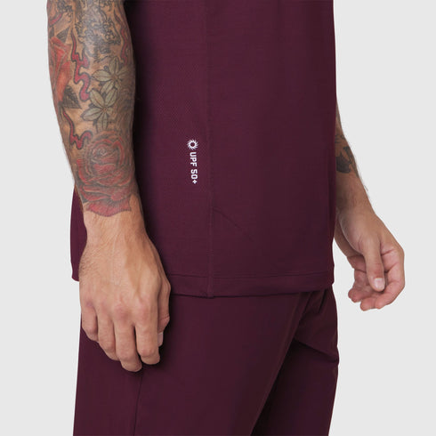 1191. AEROSILVER® UPF50+ Run Tee - Merlot