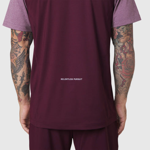 1191. AEROSILVER® UPF50+ Run Tee - Merlot