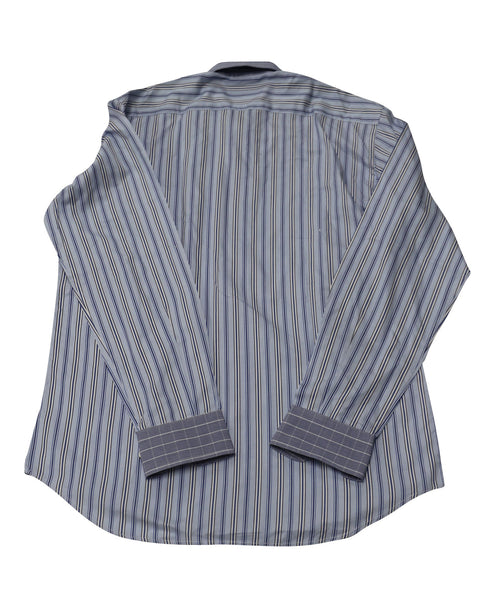 Men's Etro Striped Buttondown Shirt in Blue Cotton