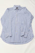 Men's Etro Striped Print Button Down Shirt in Blue Cotton