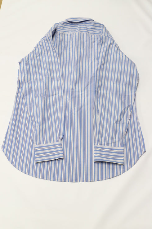 Men's Etro Striped Print Button Down Shirt in Blue Cotton