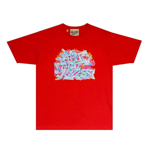 Gallery Dept T Shirt Retro Printed Loose Short-Sleeved Shirt