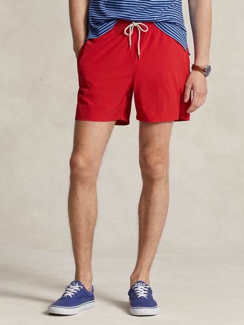 RALPH LAUREN Traveller Swimming Trunks Red