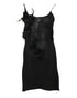 Women's Joseph Embellished Knee-Length Dress in Black Wool