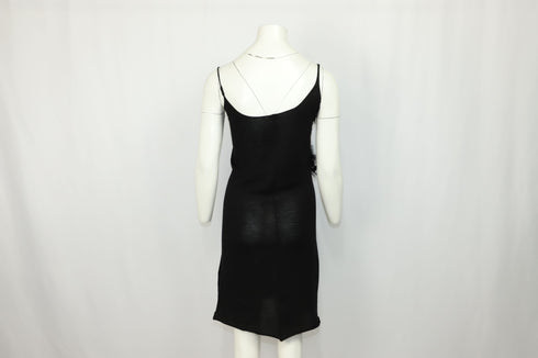 Women's Joseph Embellished Knee-Length Dress in Black Wool
